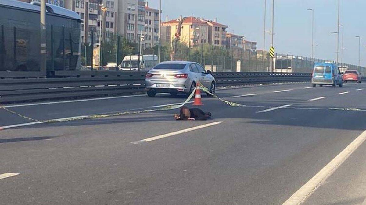 Yolun ortasına yattı, ortalık karıştı