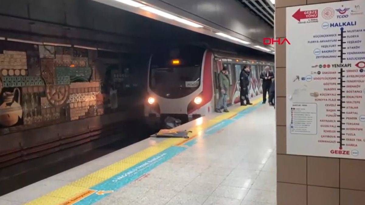 Marmaray'da intihar girişimi