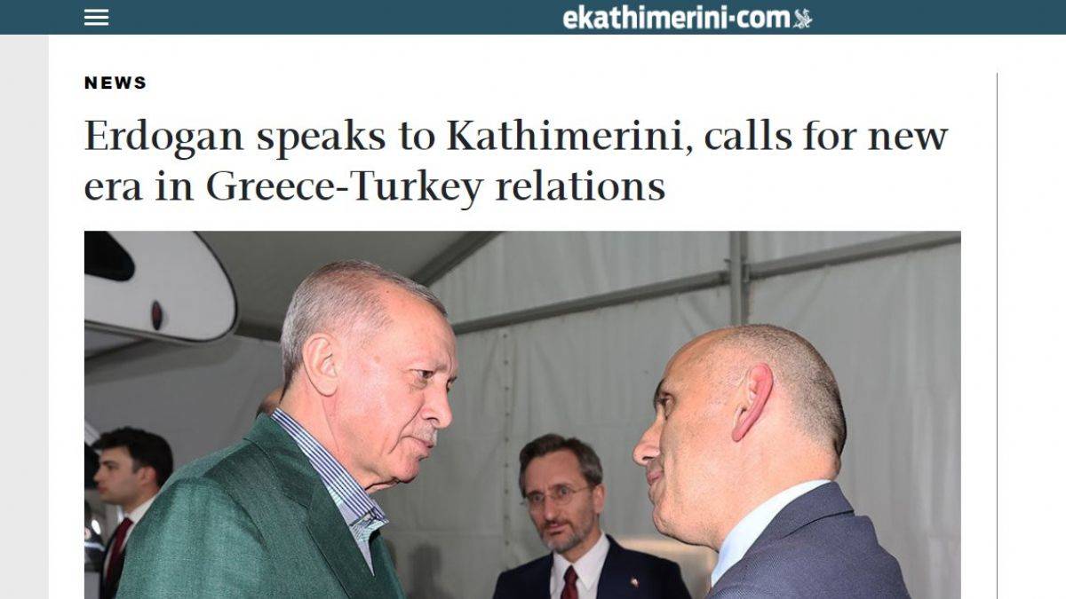 Erdoğan, Yunan gazetesine konuştu