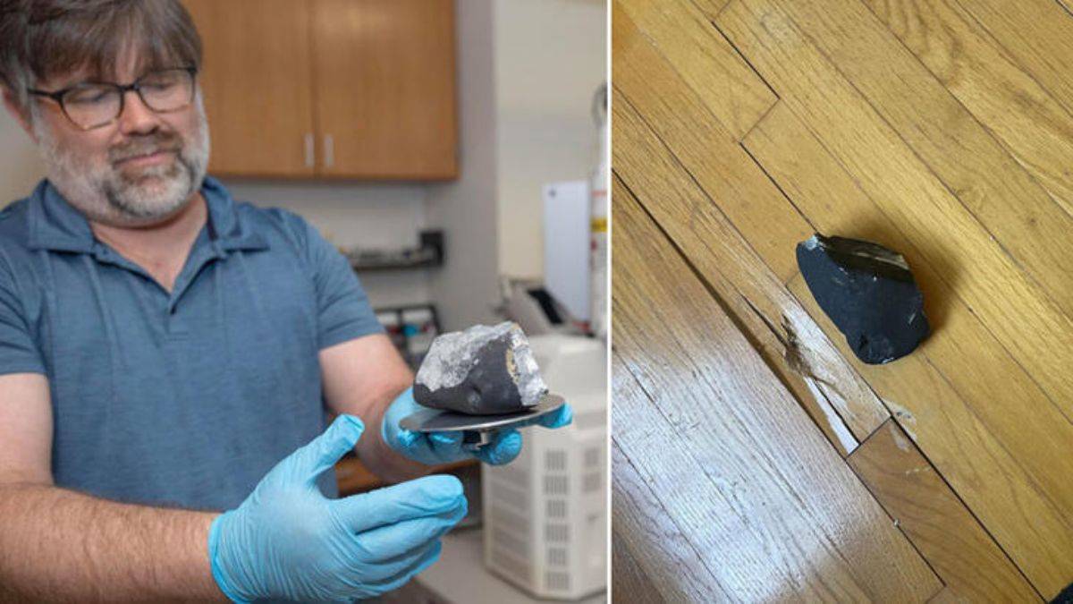 Evin damını delerek içeri düşen cismin, 4,5 milyar yıllık bir göktaşı olduğu doğrulandı