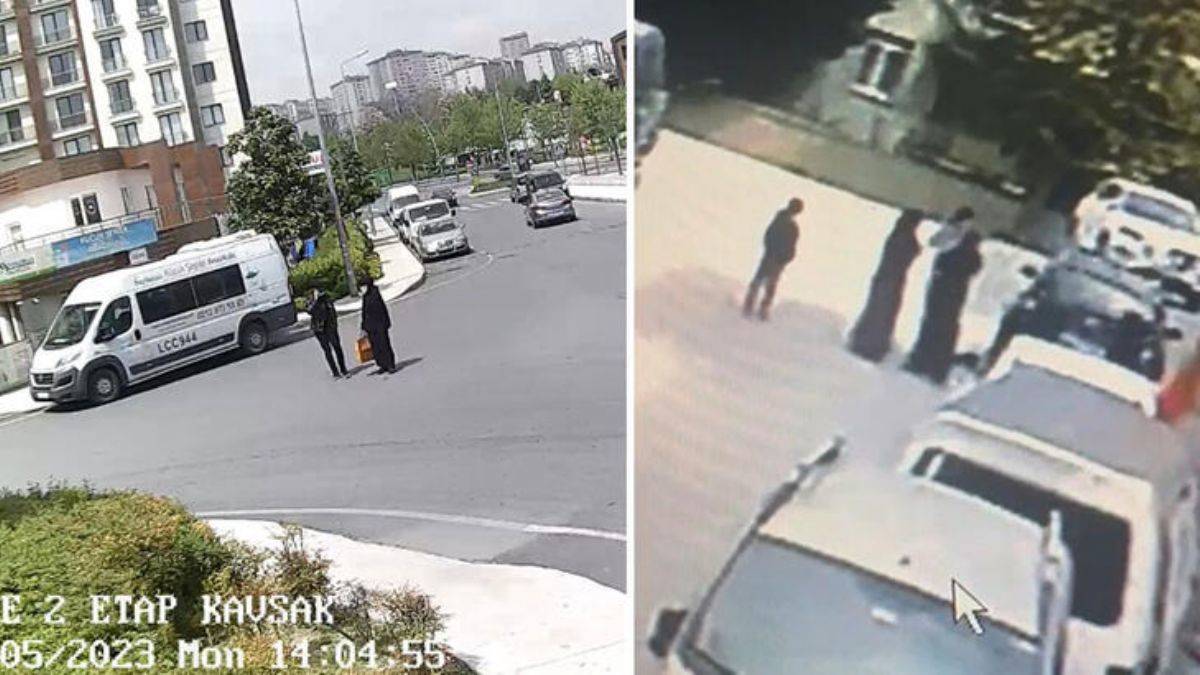 Telefon dolandırıcıları kandırdıkları kişilerin paralarını alırken görüntülendi