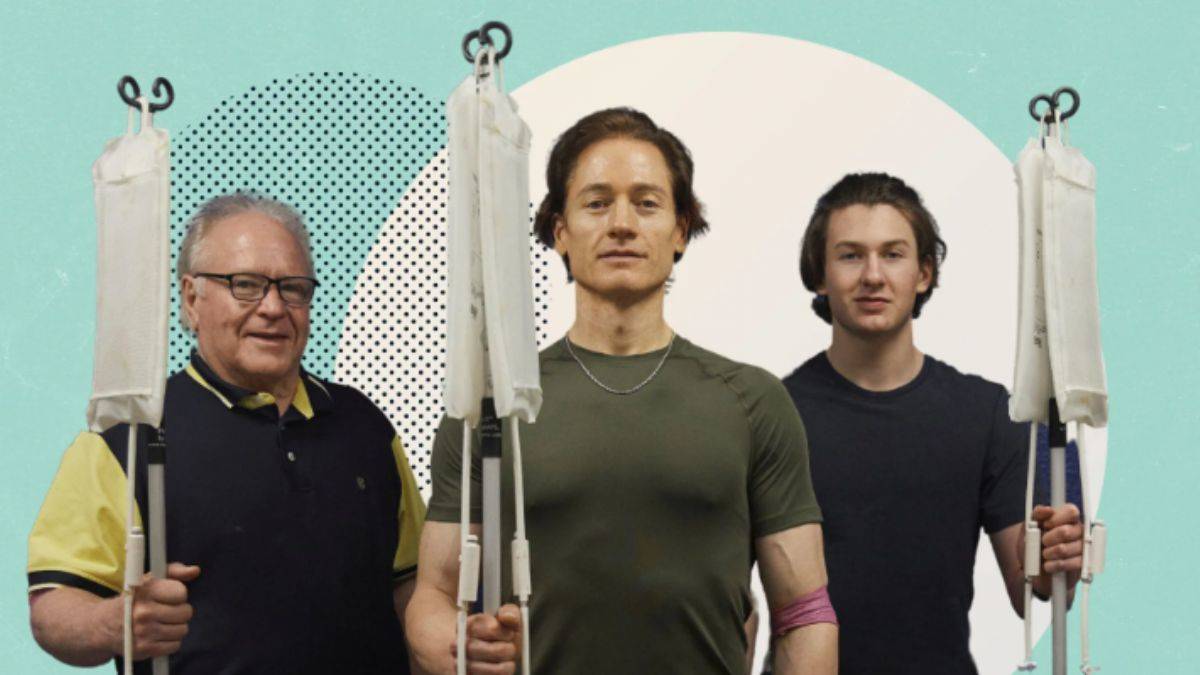 Genç kalmak için oğlundan ve babasından kan aldı