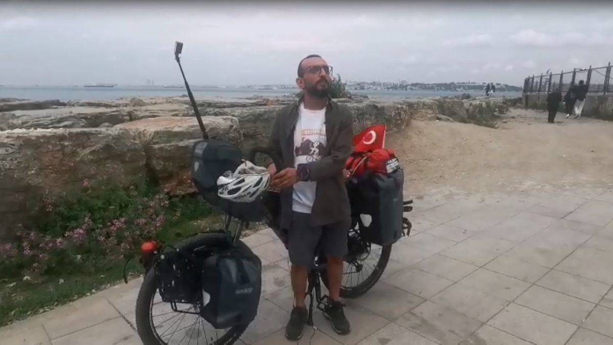Ersin Vural, Türkiye'den Çin'e Bisikletle Yolculuğuna Başladı