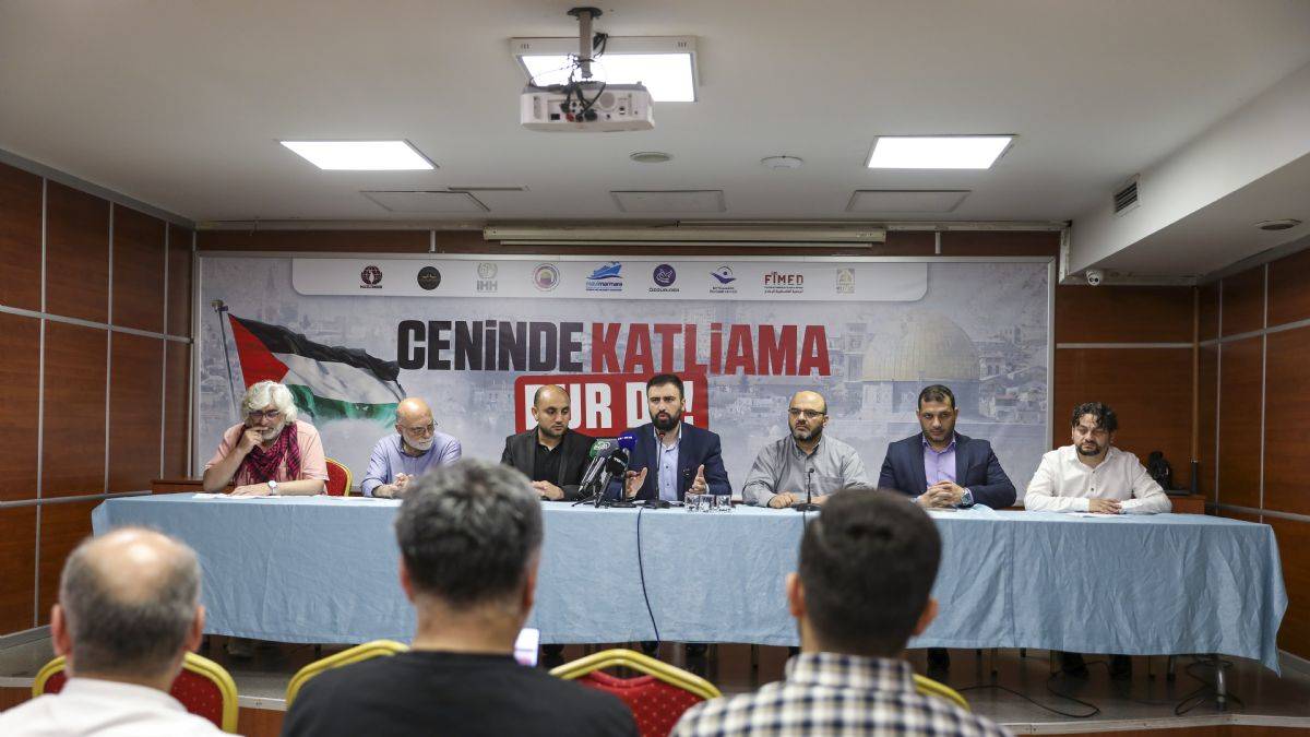 İşgalci İsrail’in saldırıları basın açıklamasıyla protesto edildi