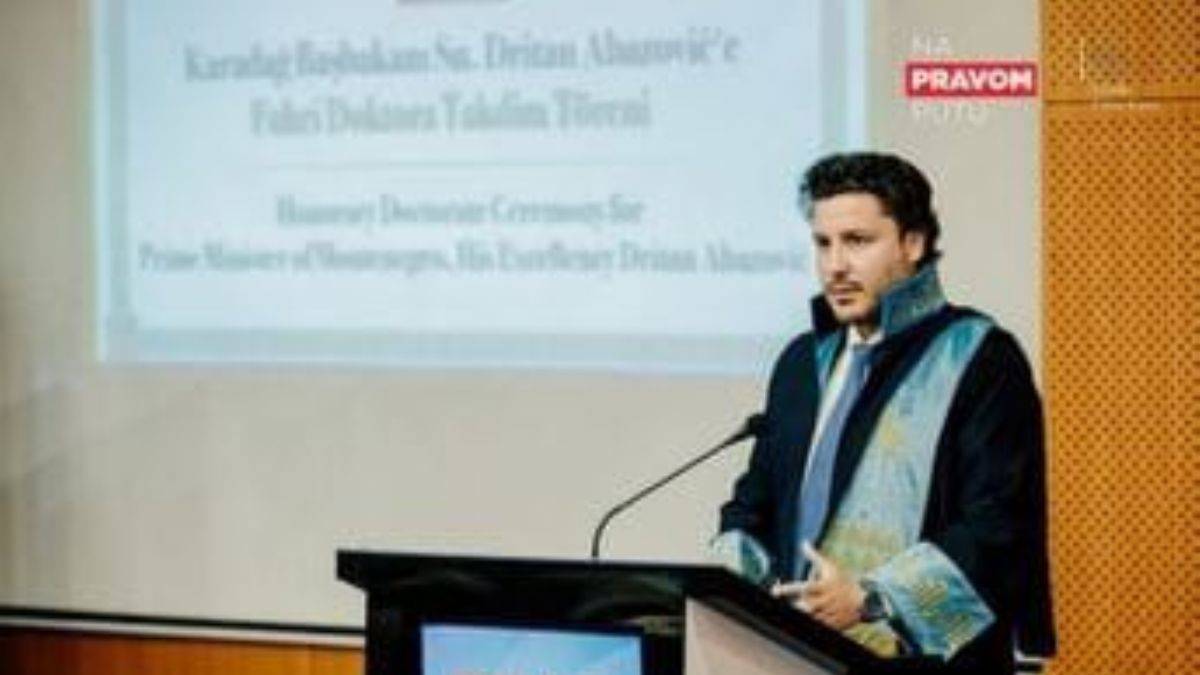 Karadağ’ın eski başbakanına fahri doktora üzdü