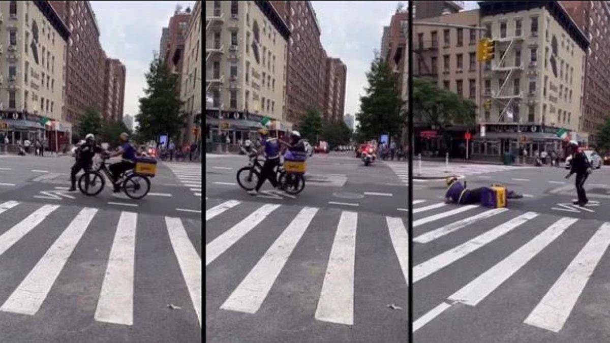 Biden'ın konvoyu geçsin diye polis Getir kuryesini düşürdü