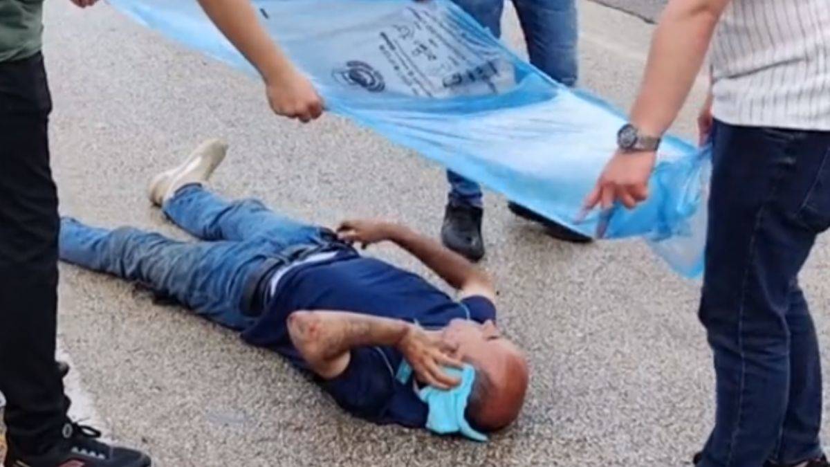 PTT memuru kaygan yolda düşerek yaralandı