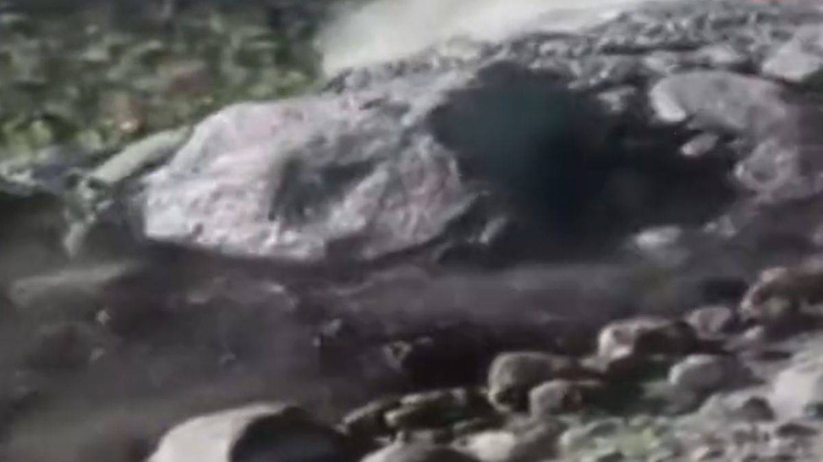 Ağrı Dağı'nın suyu dev kayaları sürükledi