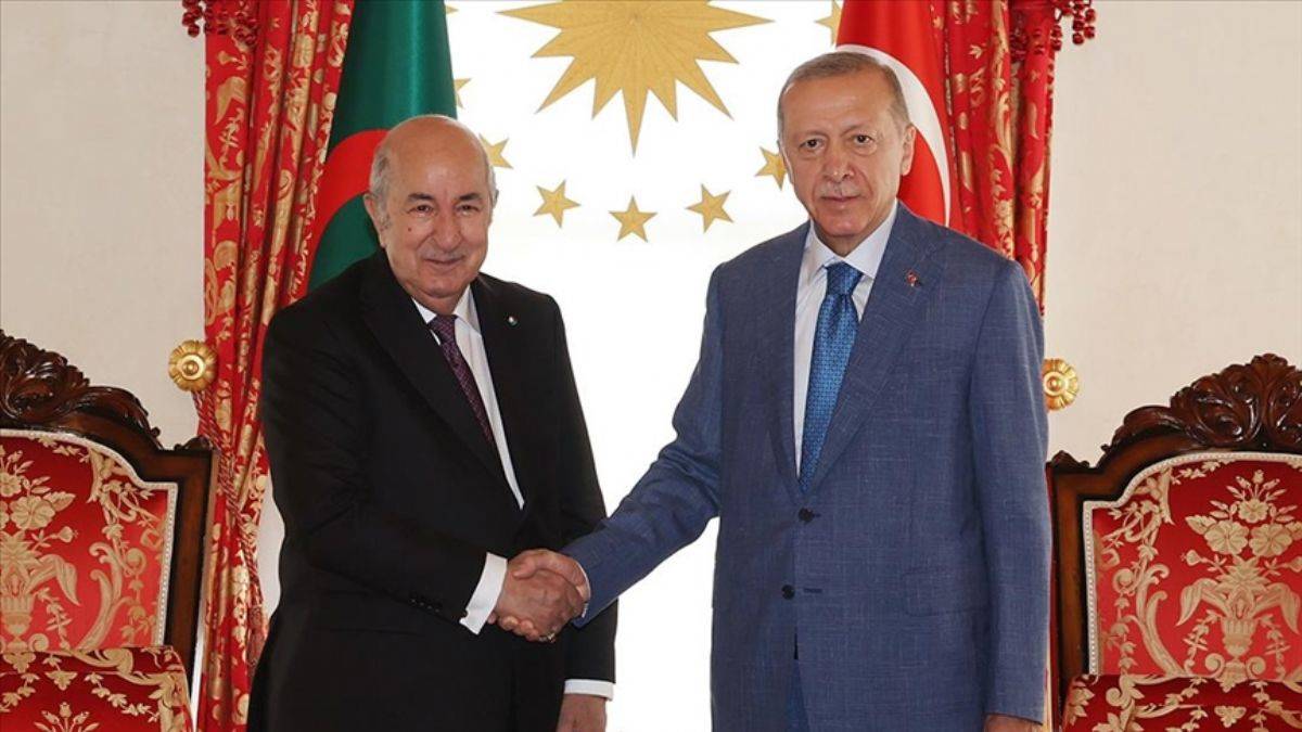 Cumhurbaşkanı Erdoğan, Cezayir Cumhurbaşkanı Tebbun ile bir araya geldi