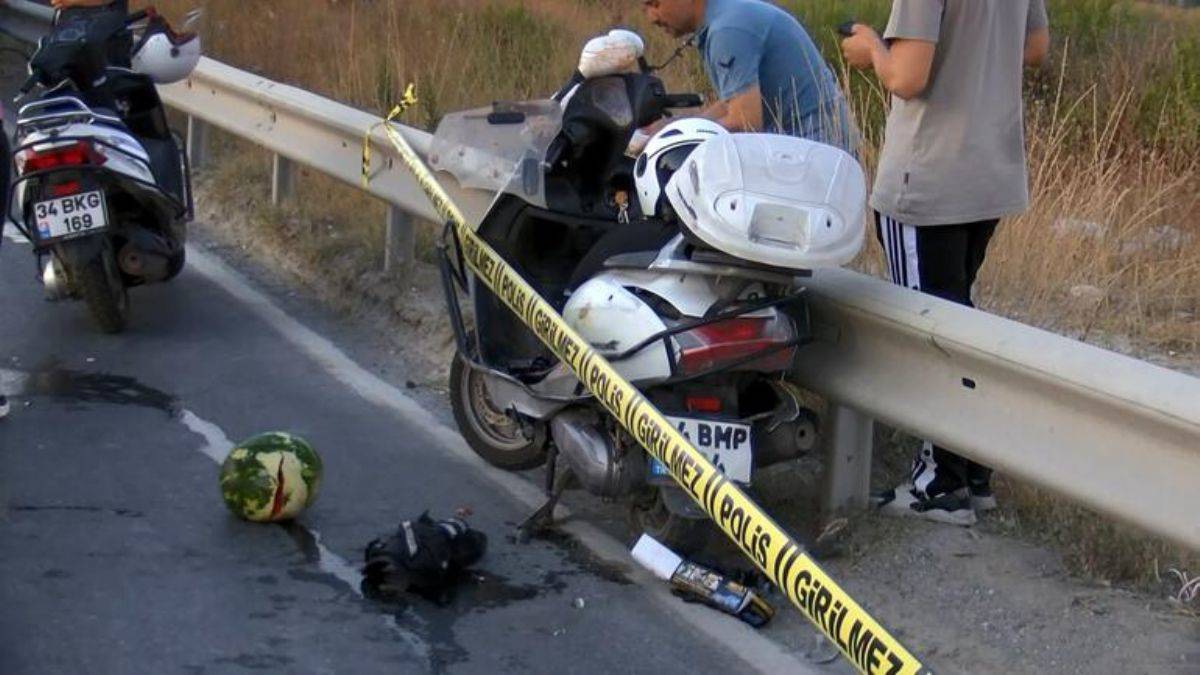 Beton mikseri ile bariyer arasında sıkışan motosiklet sürücüsü öldü