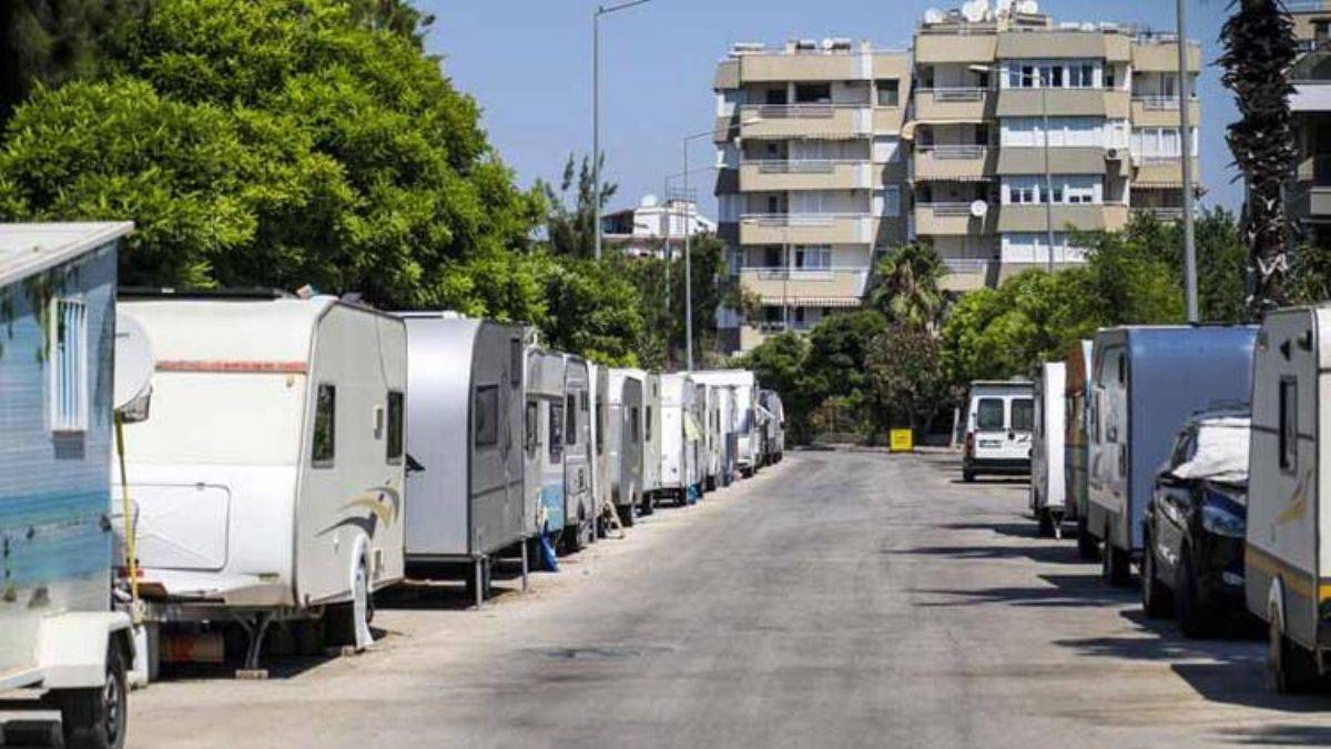 Antalya'da mahallelinin 'karavan park' isyanı
