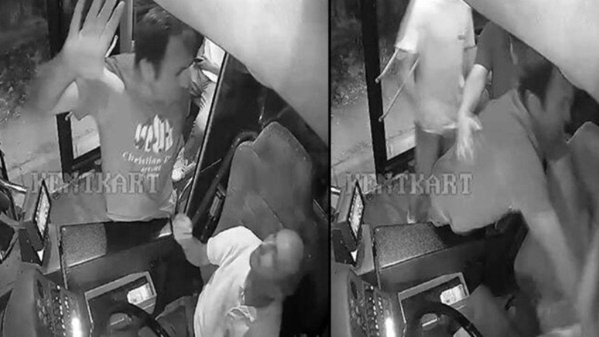 Halk otobüsü şoförüne yumruklu saldırı