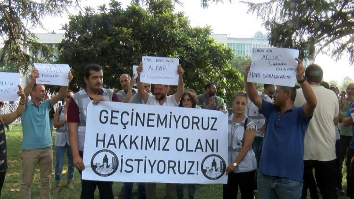 İBB çalışanlarının eylemi 2. gününde