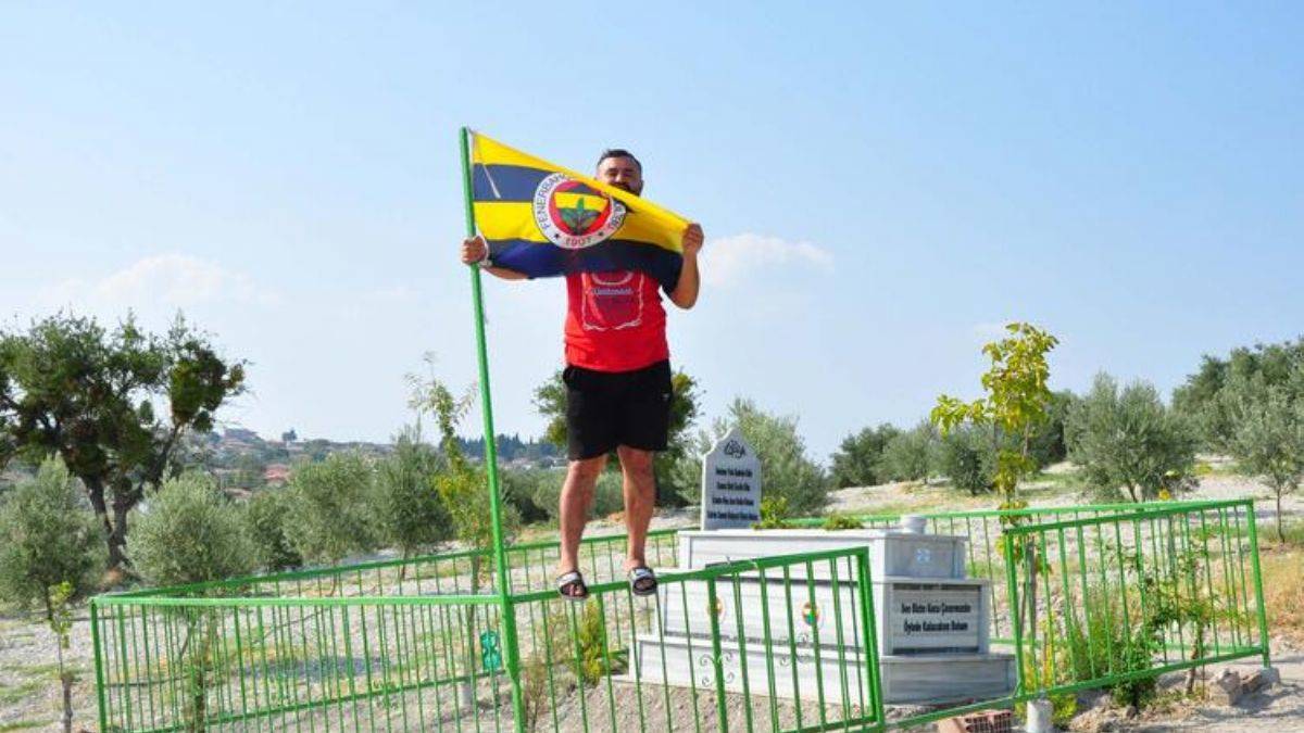 Baba vasiyeti; mezarını Fenerbahçe armalı yaptırdı