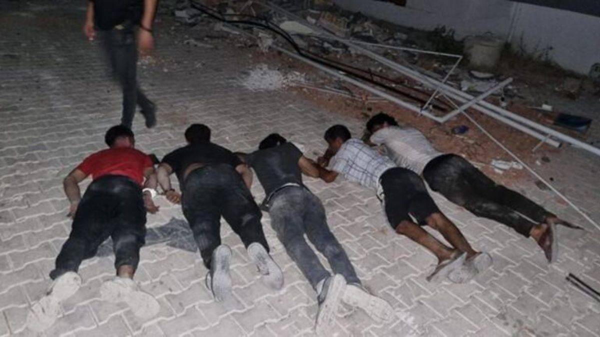 Hasarlı binalara giren hırsızlar İHA ile yakalandı