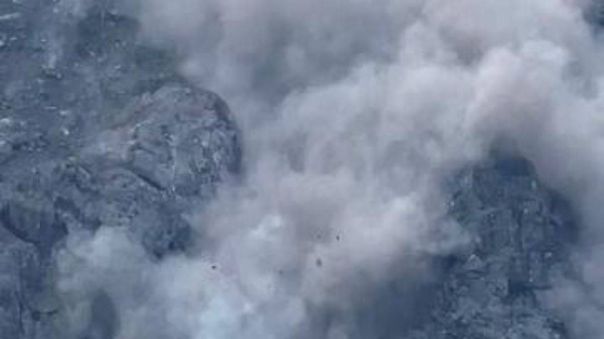 Giresun'da heyelan görüntüleri