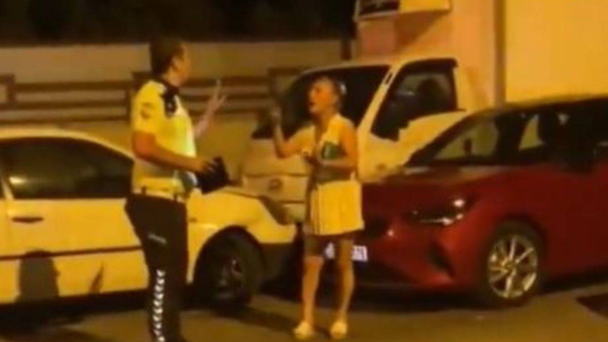 Polisi tehdit eden kadına ceza ve trafikten men