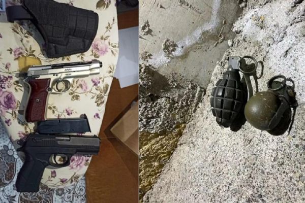 Teröristler el bombaları ve silahlarıyla birlikte yakalandı