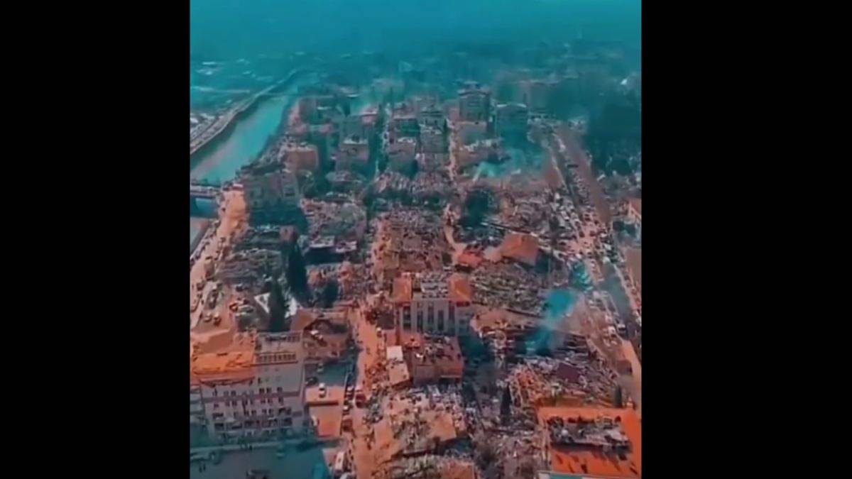 Fas depreminden dron görüntüleri