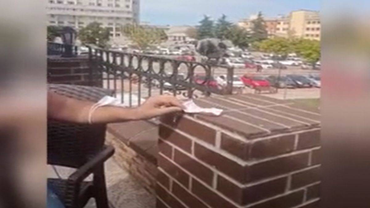 Karga, masanın üzerindeki parayı götürdü