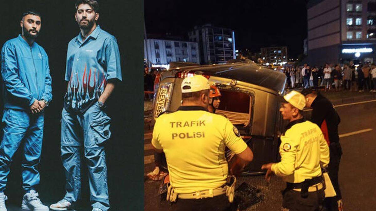 Rapçilerin de içinde bulunduğu minibüs kaza yaptı: 7 yaralı