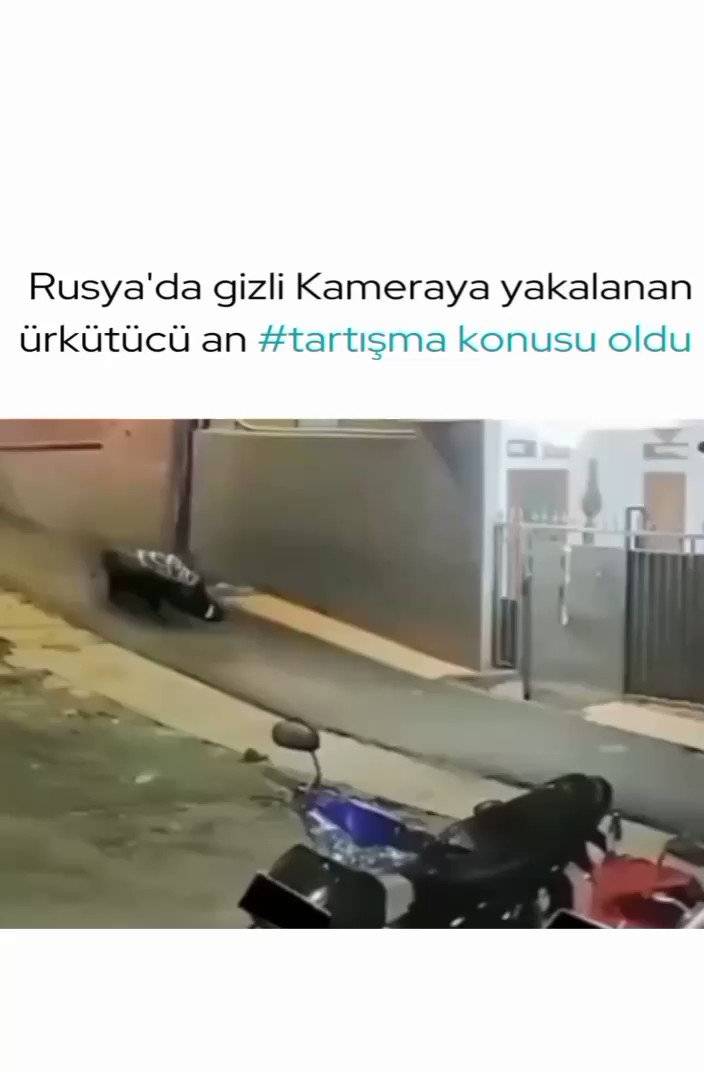 Rusya'da kameralara yansıyan ürkütücü an