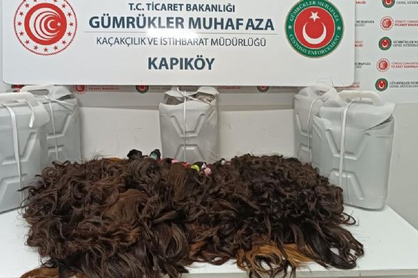 Gümrükte bidonlara saklanmış 56 kilo insan saçı ele geçirildi