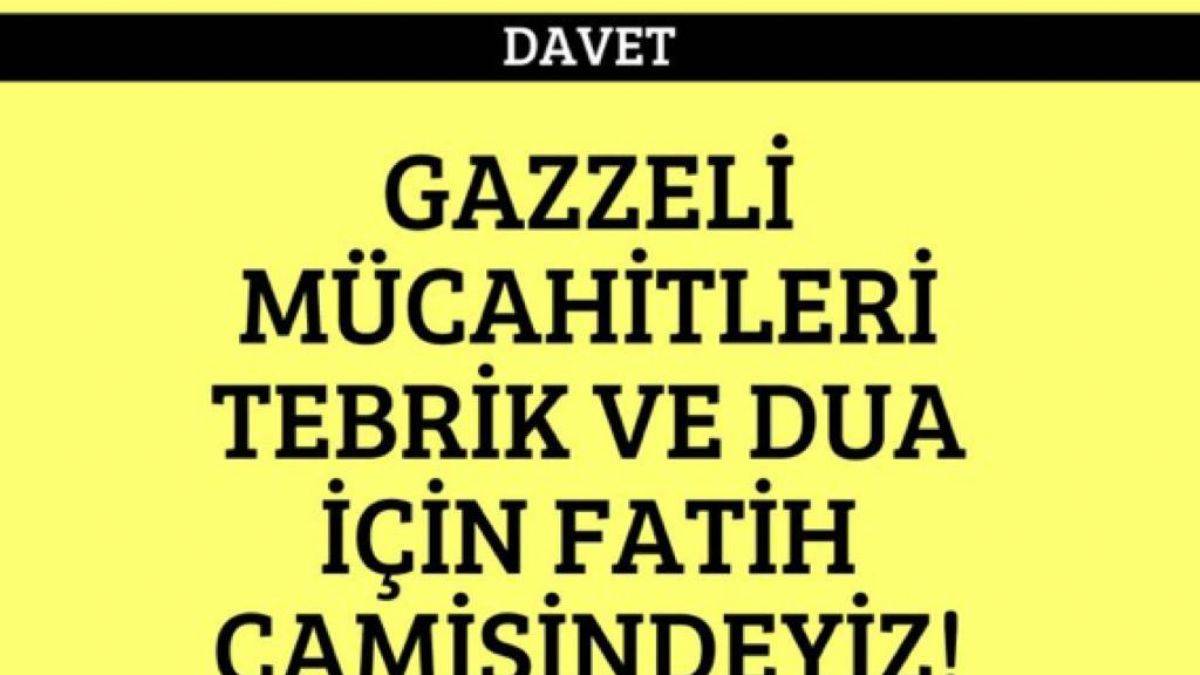 Filistin'e destek mitingine çağrı