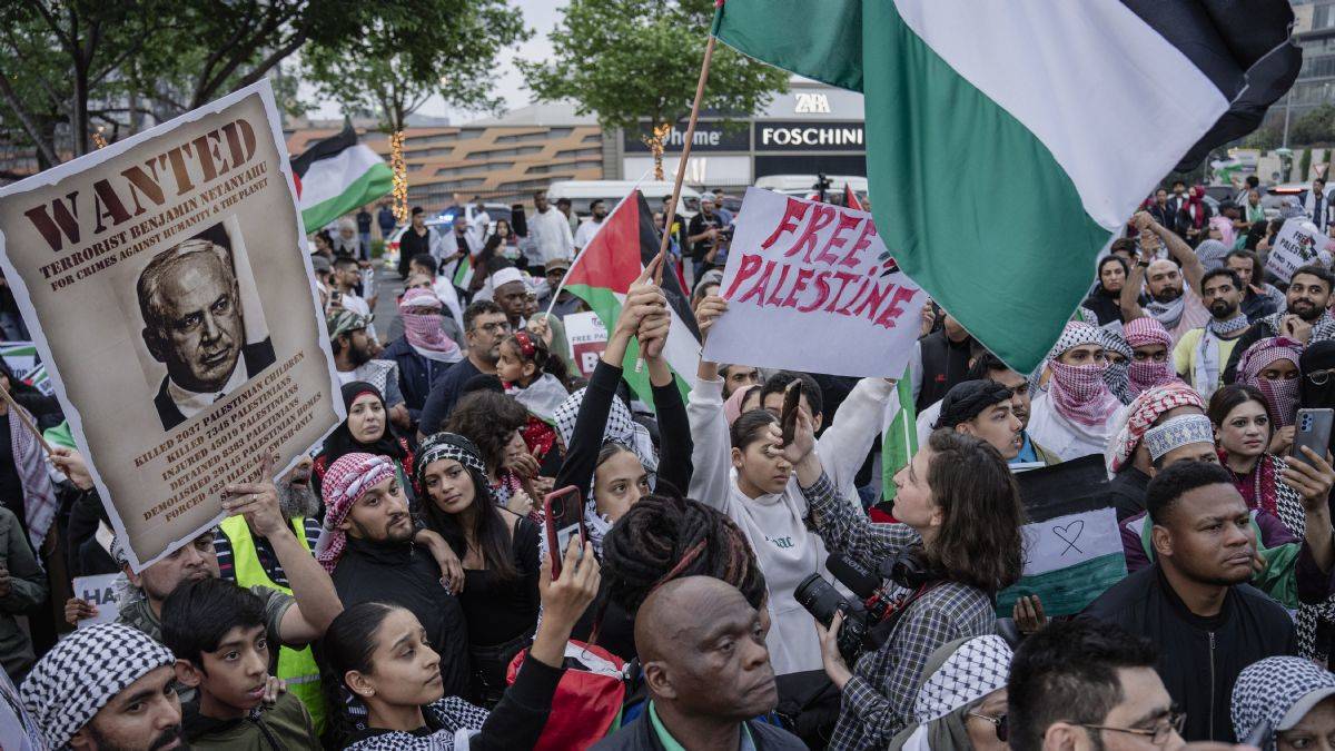 Güney Afrika'da Filistin'e destek gösterisi