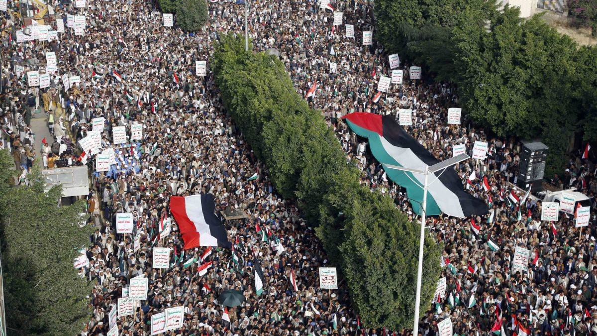 Yemen'de milyonluk Filistin gösterisi