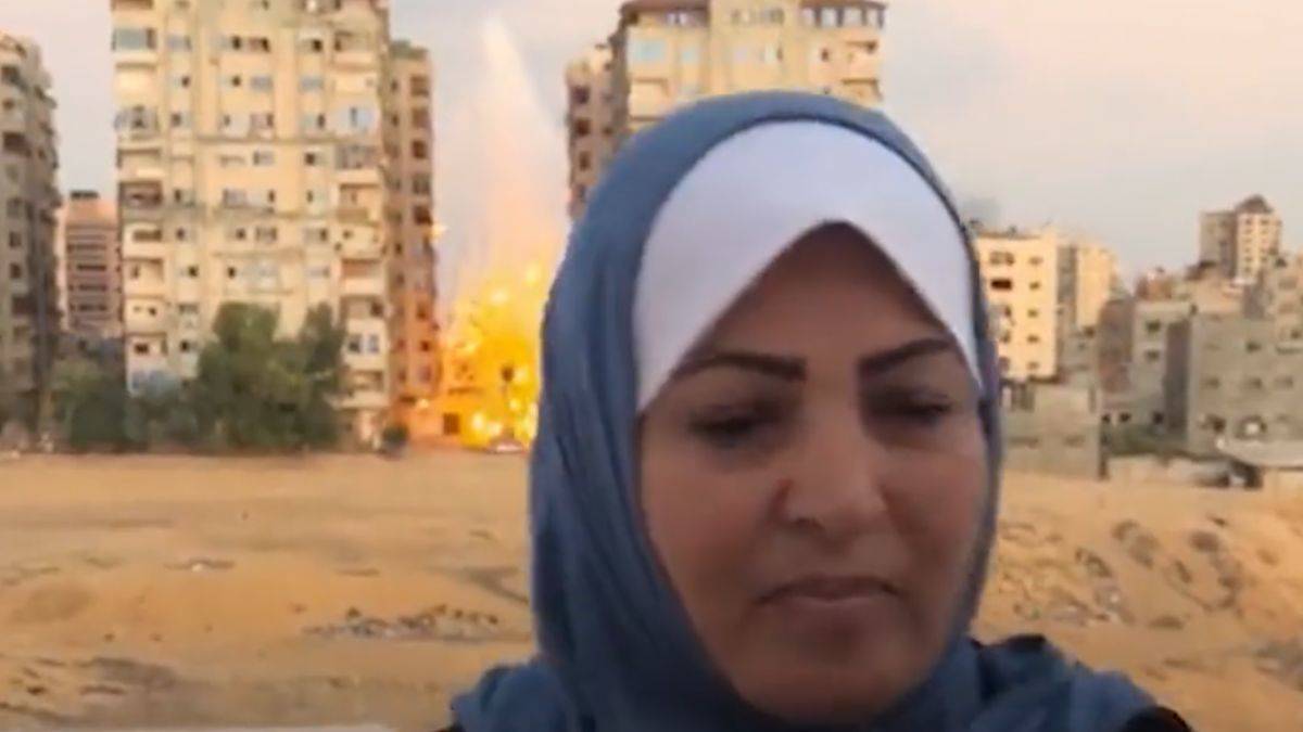 Gazze'den yayın sırasında fosfor bombası düştü