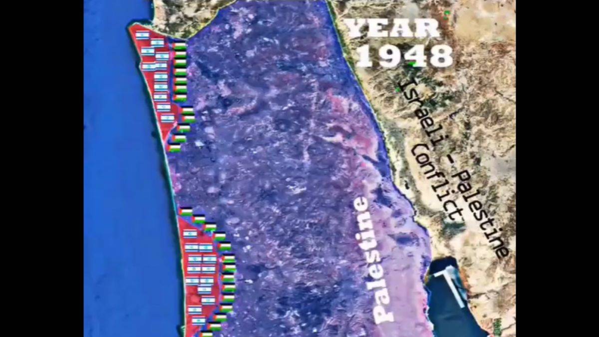 30 saniyede 1948'den 2023'e İsrail işgali