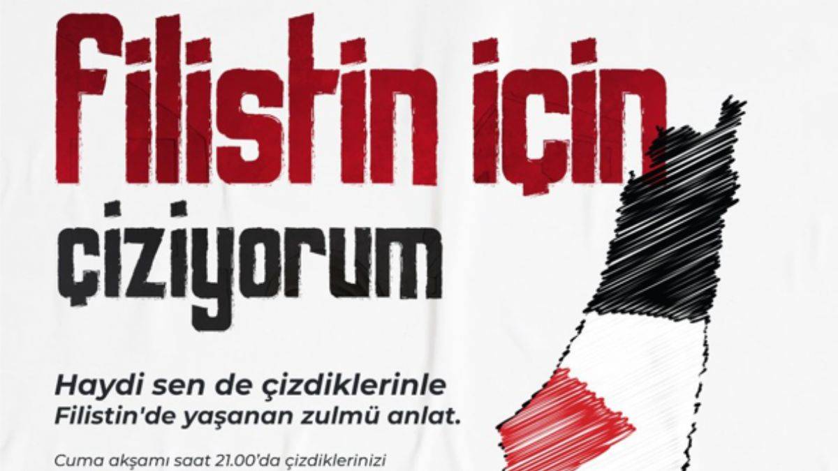 Diyanet Vakfı etkinliği: 'Filistin için çiziyorum'