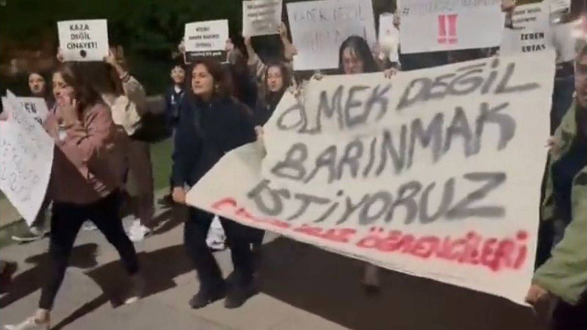 Aydın'daki asansör kazası KYK yurtlarında protesto edildi