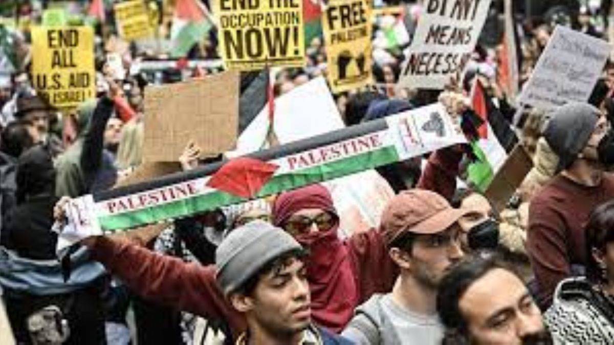 New York kentinde Filistin'e destek gösterisi düzenlendi