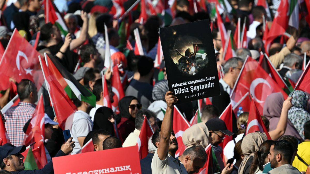 AK Parti'nin 'Büyük Filistin Mitingi' başladı