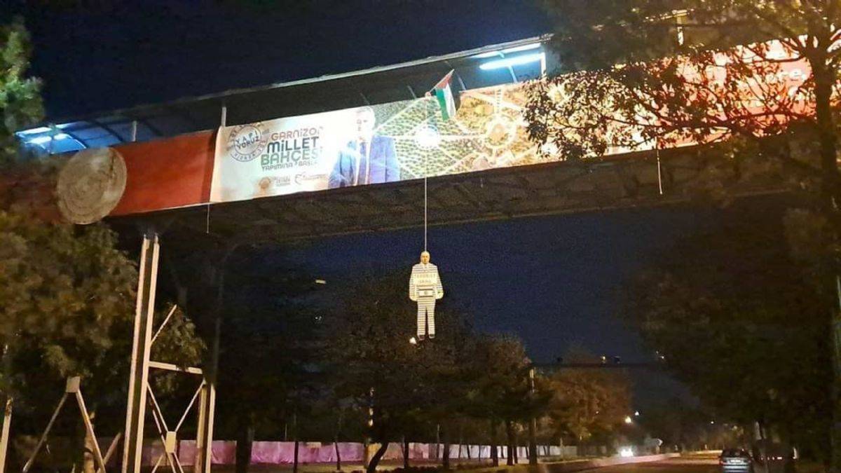 Netanyahu'yu 'astılar'