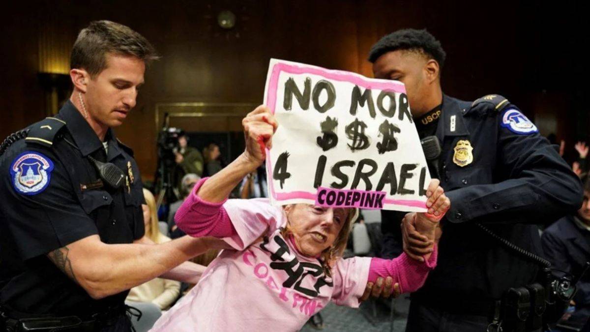 ABD Kongresi'nde protesto: 'İsrail'e artık dolar yok'