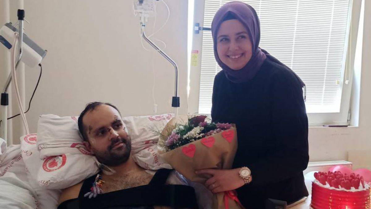 Görevde yaralanan polisten, hastanede evlilik teklifi