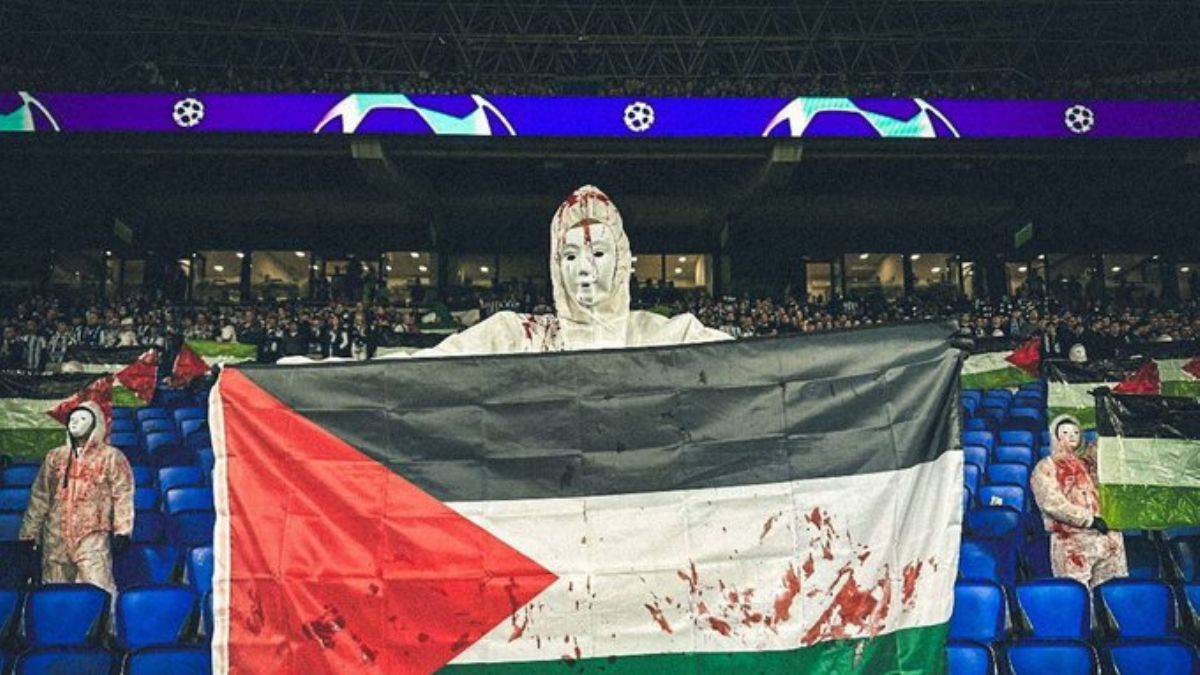 Yasağa rağmen Şampiyonlar Ligi'nde Filistin damgası!