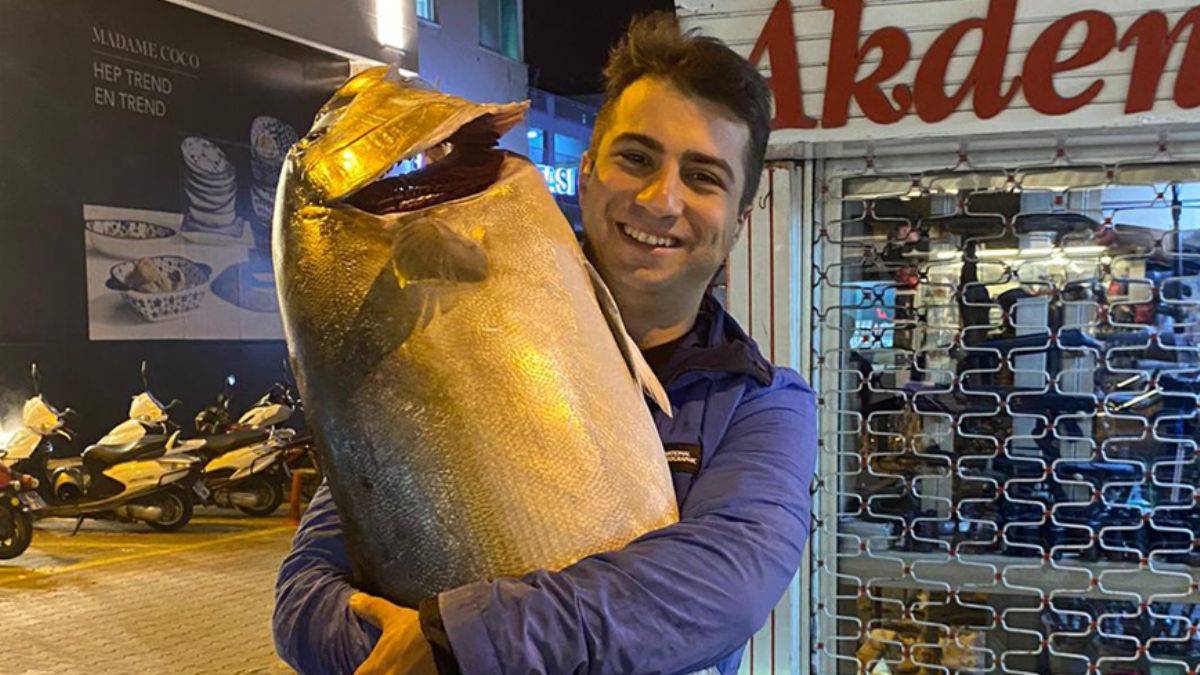 Antalya'da olta ile 41 kiloluk akya yakaladı