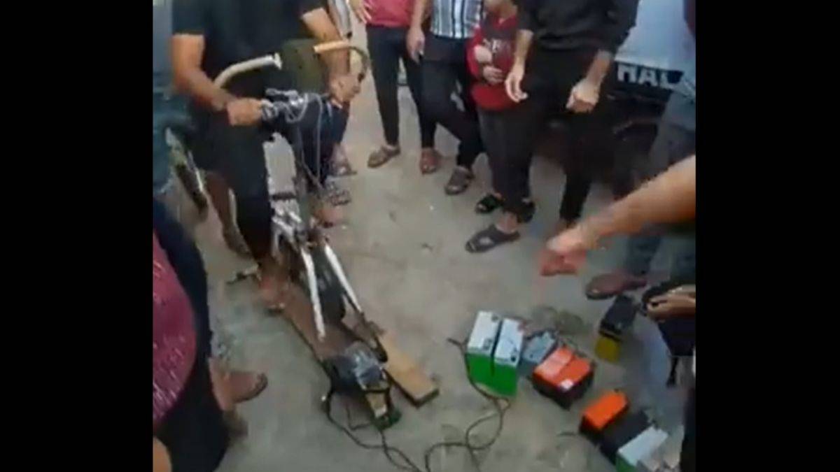 Gazzeliler şarj için gerekli elektriği böyle üretiyor