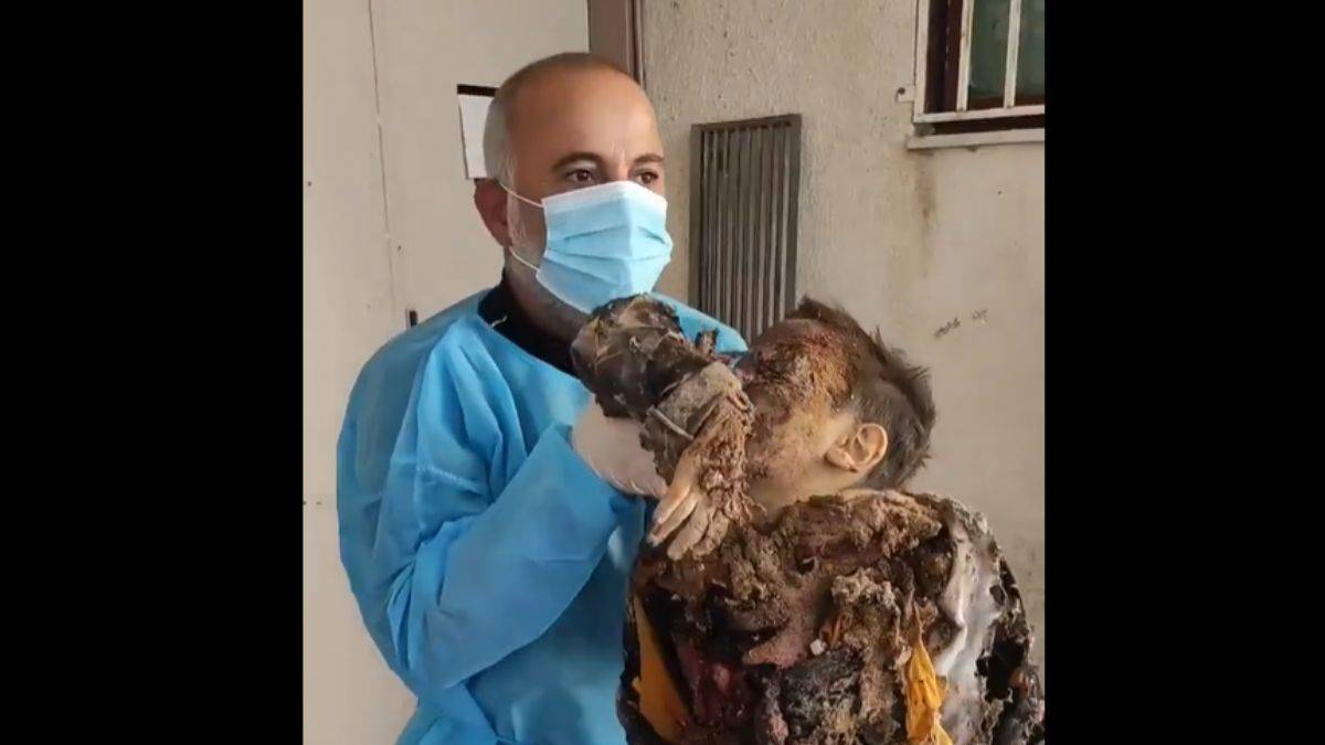 İsrail'in öldürdüğü bebek ve çocukları gösterdi