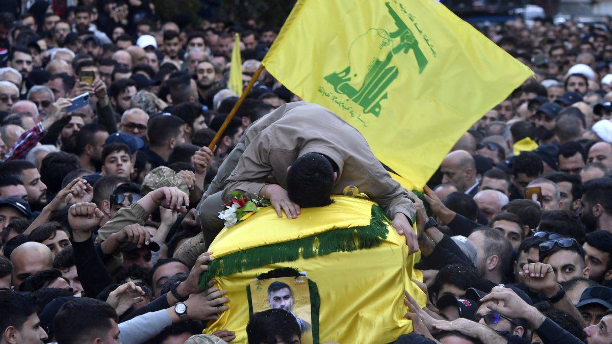 Hizbullah liderinin oğlunun cenaze töreni
