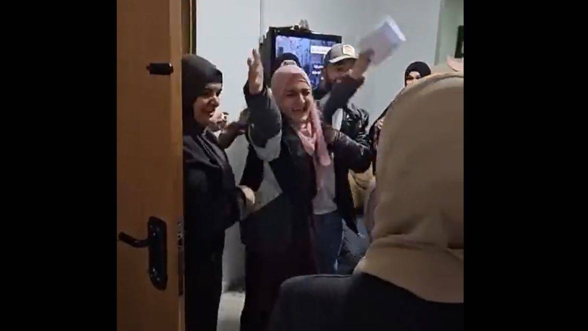 Serbest bırakılan Filistinli Melek'in büyük sevinci
