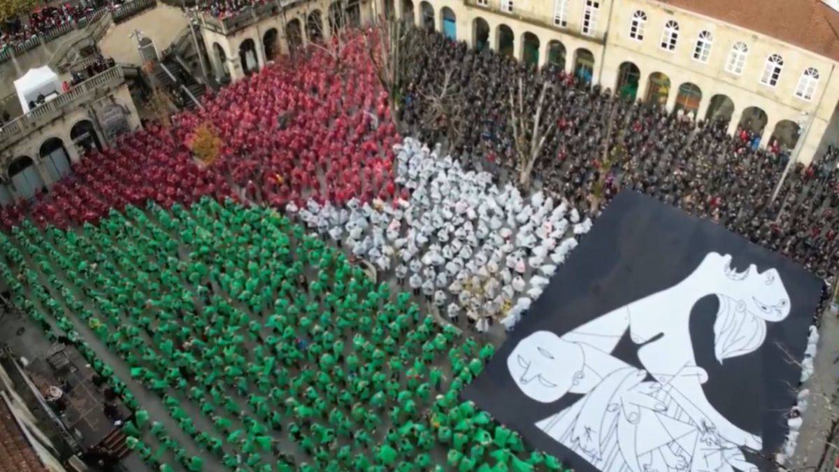 İspanya'da Guernica'dan Filistin gösterisi