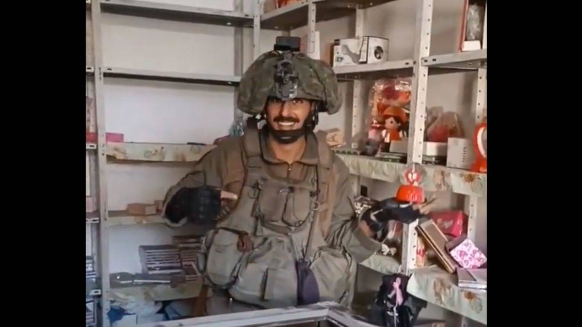 İsrail'in sözde ordusundan dükkan yağması paylaşımı