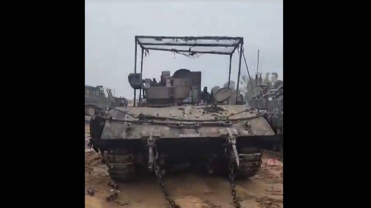 Kassam'ın ızgaraya çevirdiği İsrail tankları