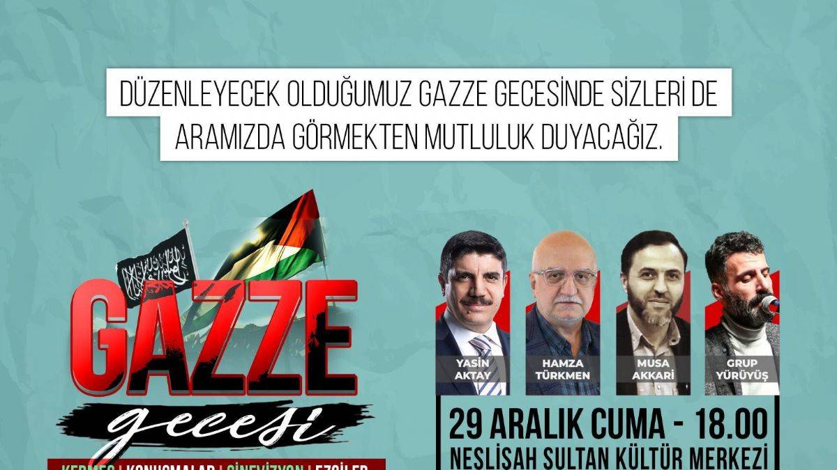 Özgür-Der'den 'Gazze Gecesi' etkinliği