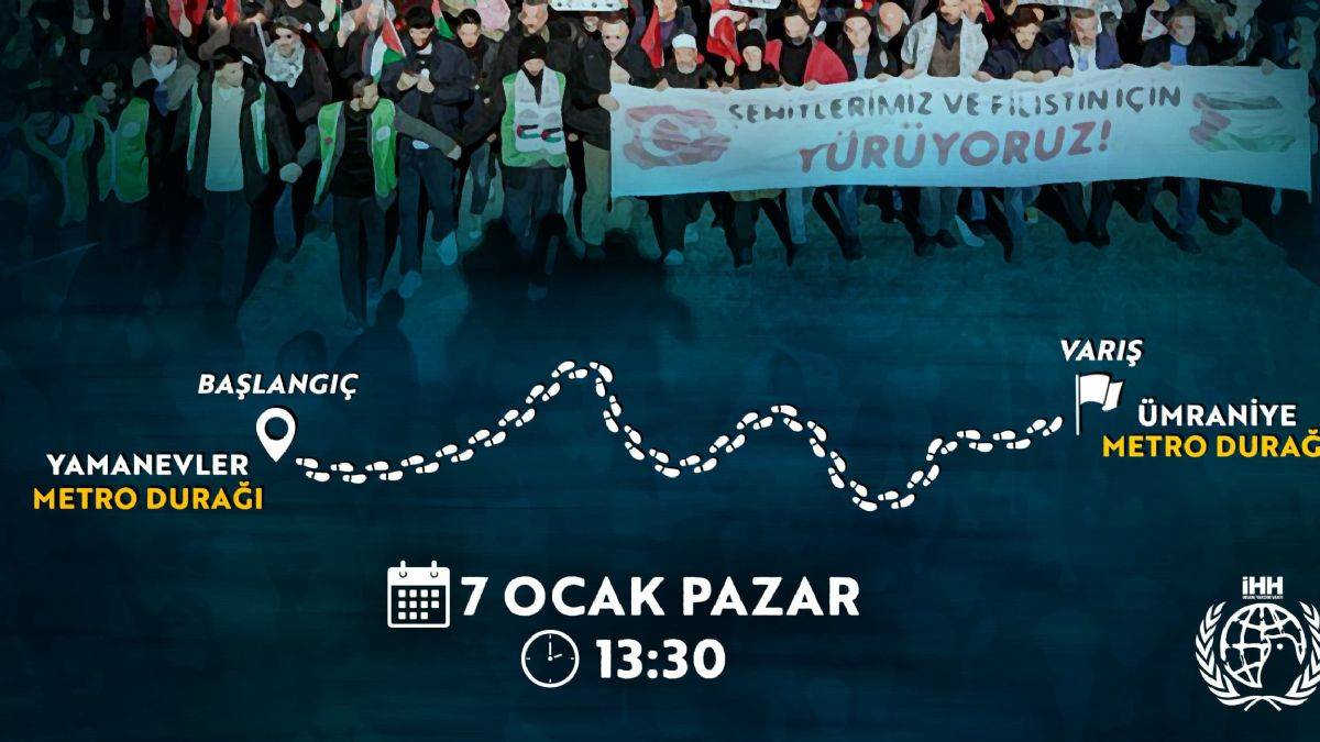 Şehitlerimiz ve Filistin için yürüyüş düzenlenecek